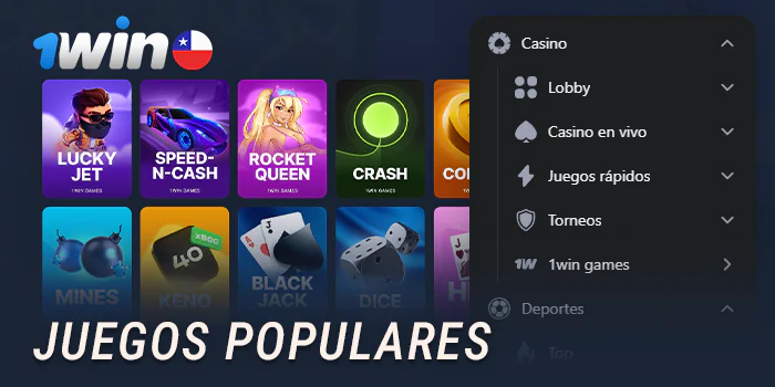 Categorías de juego en el casino en línea 1Win