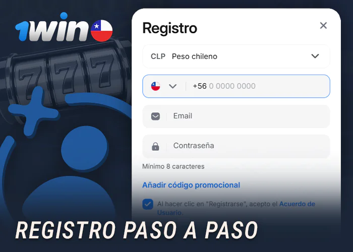 Proceso de registro en 1Win para usuarios de Chile